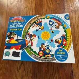 NWOT Melissa & Doug Fresh Start Circular Floor Puzzle - Vehicle Fun